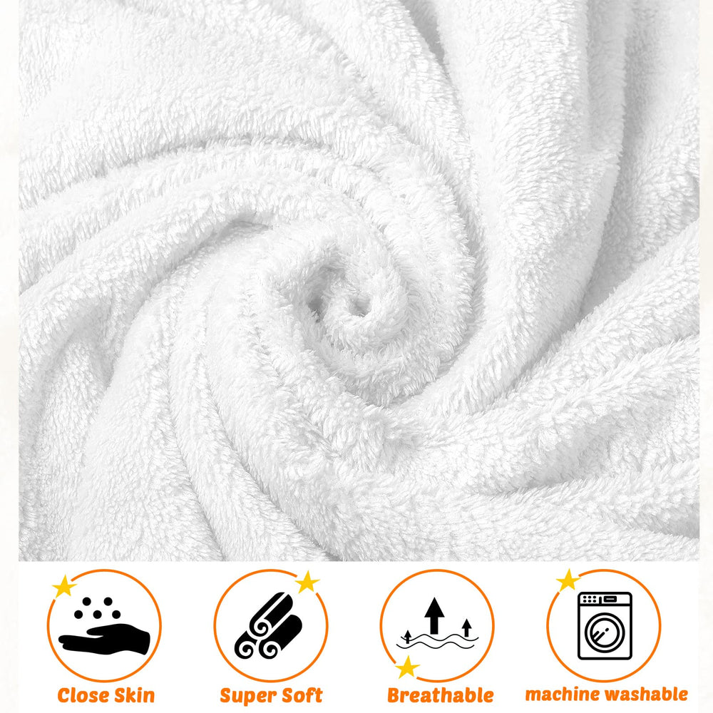 Reginary baby hooded towel white folded pack demonstrates convenient storage for busy households.