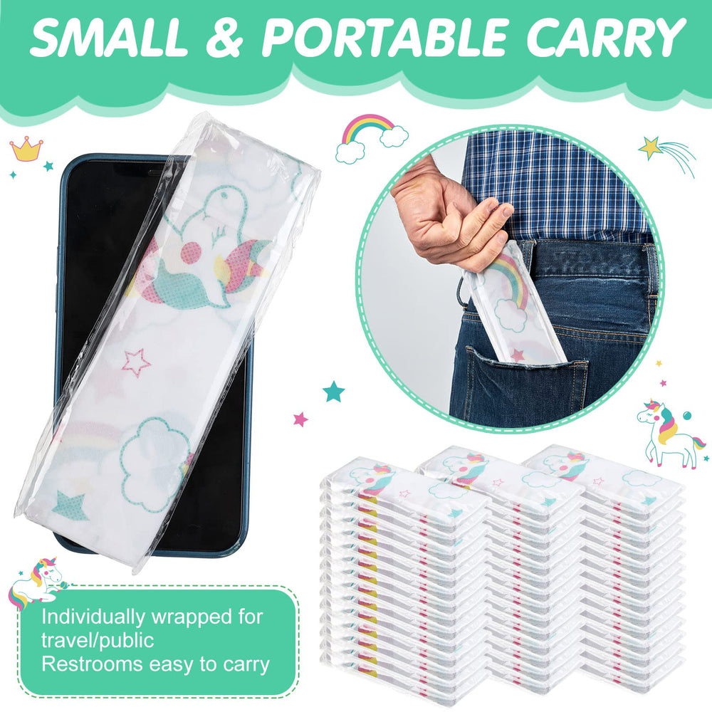 Reginary portable travel pack keeps 50 unicorn covers organized for trips.