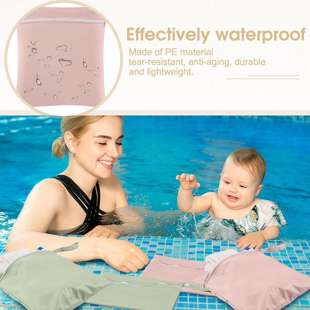 Reginary wet bags used at the beach or gym for damp items