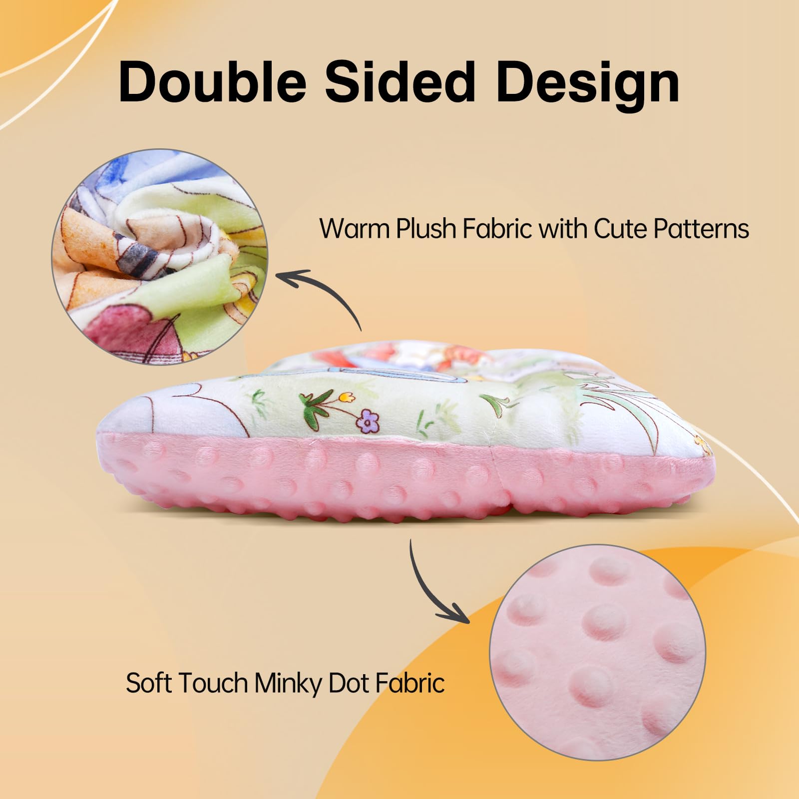 Reidio toddler pillow 12x20 inches fits toddler beds and travel
