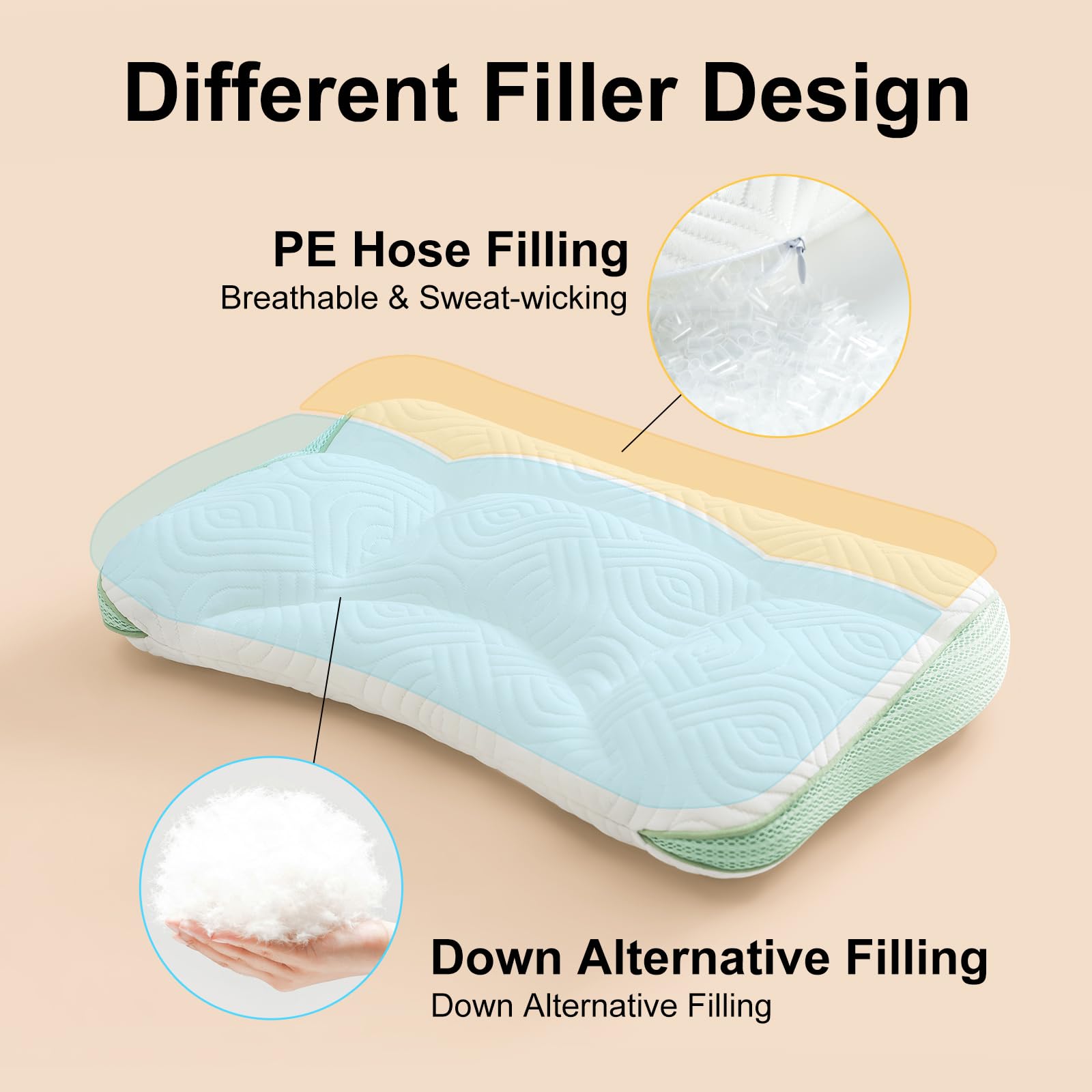 Reidio toddler pillow jacquard-knitted cover for durability and comfort.