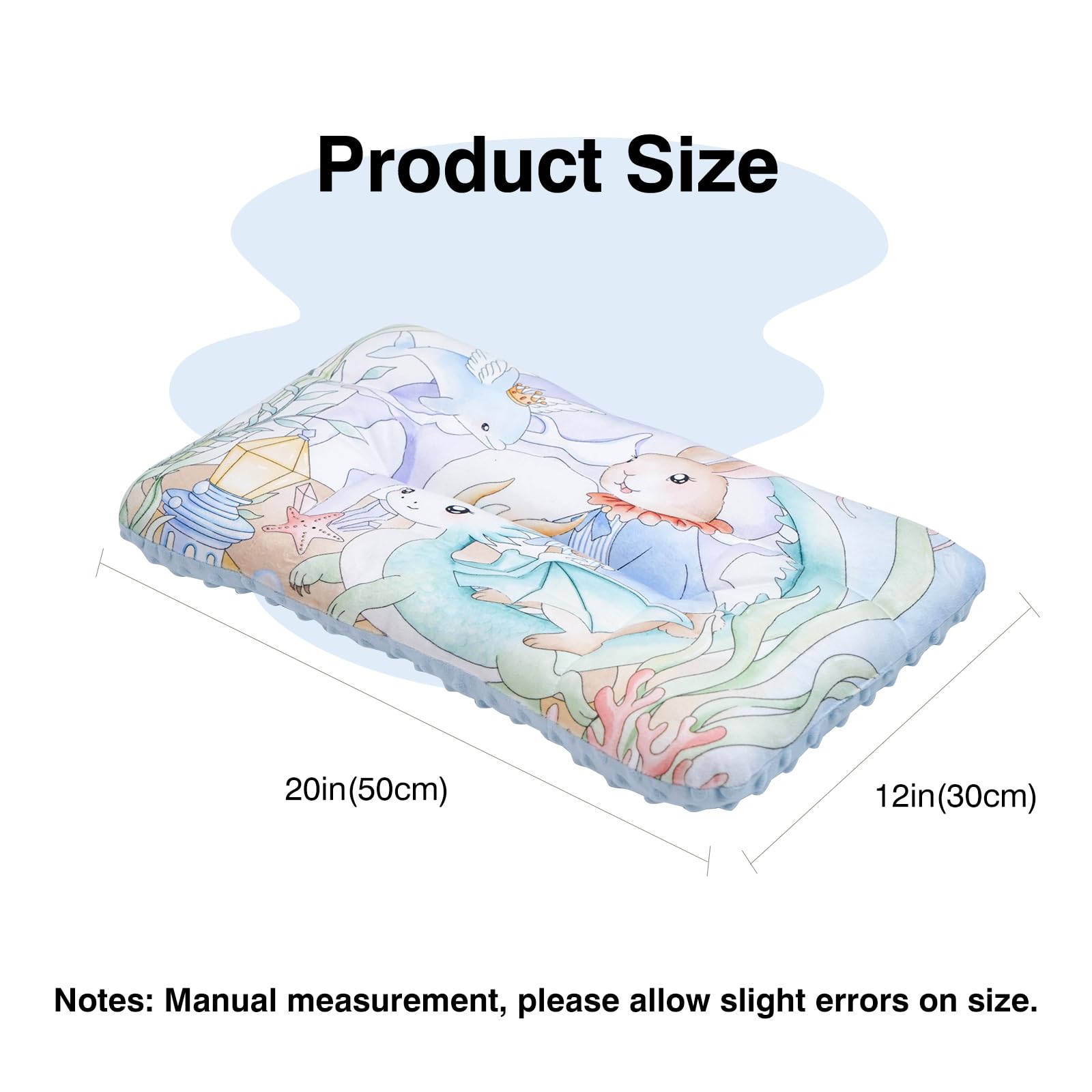 Reidio toddler pillow with 3D minky dot fabric side for warmth and texture