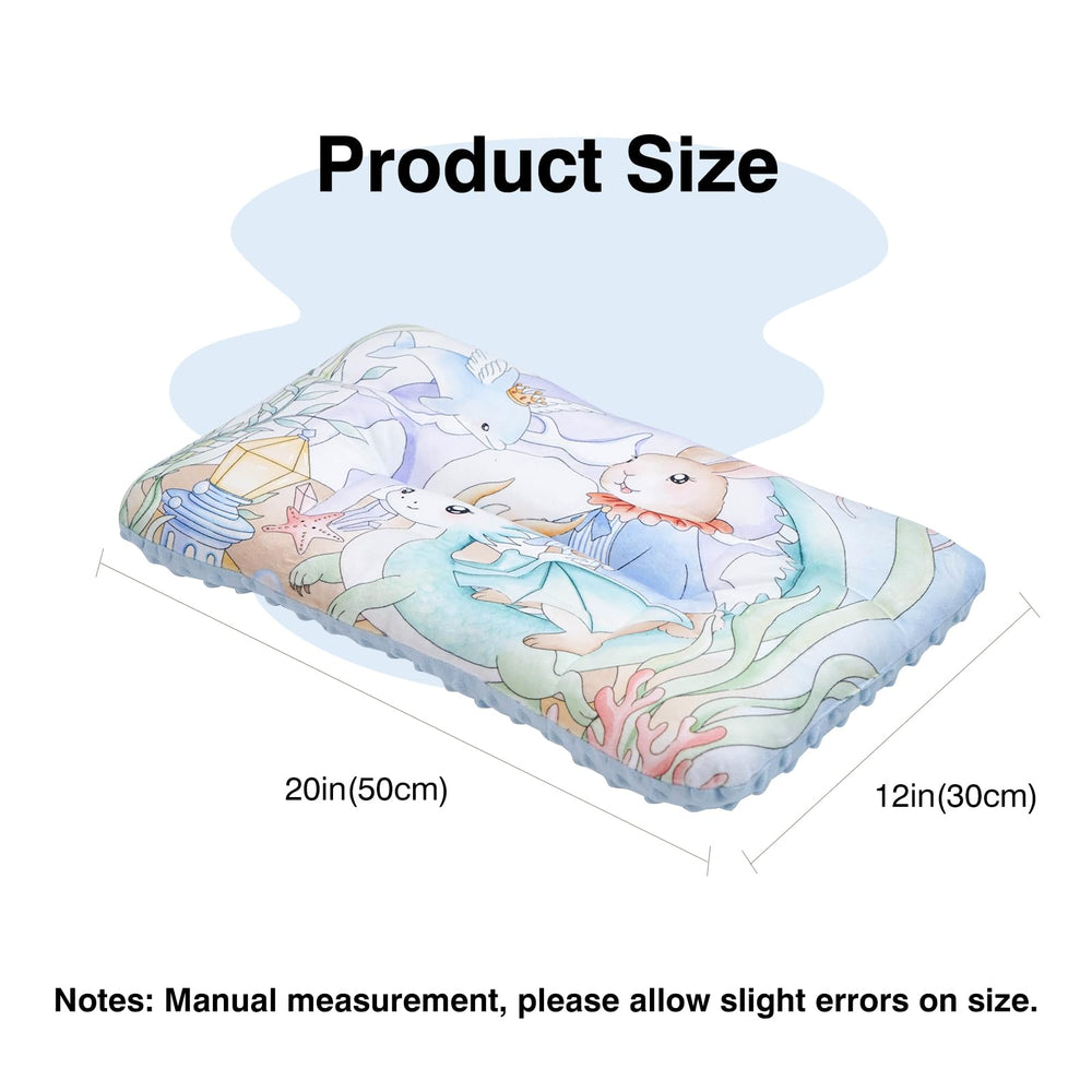 Reidio toddler pillow with 3D minky dot fabric side for warmth and texture