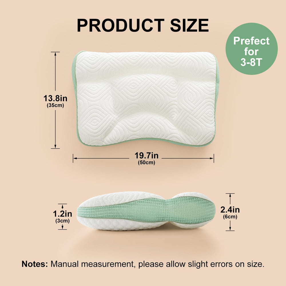 Reidio toddler pillow two lofts adapt to different sleep positions.