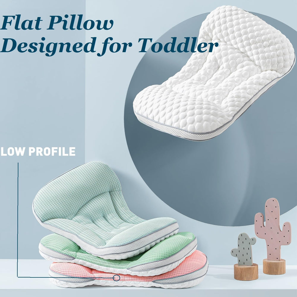 Reidio Toddler Pillow back 3D mesh promotes airflow to reduce stuffiness.