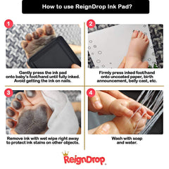 Smudge-proof prints from ReignDrop ink pad ready for framing