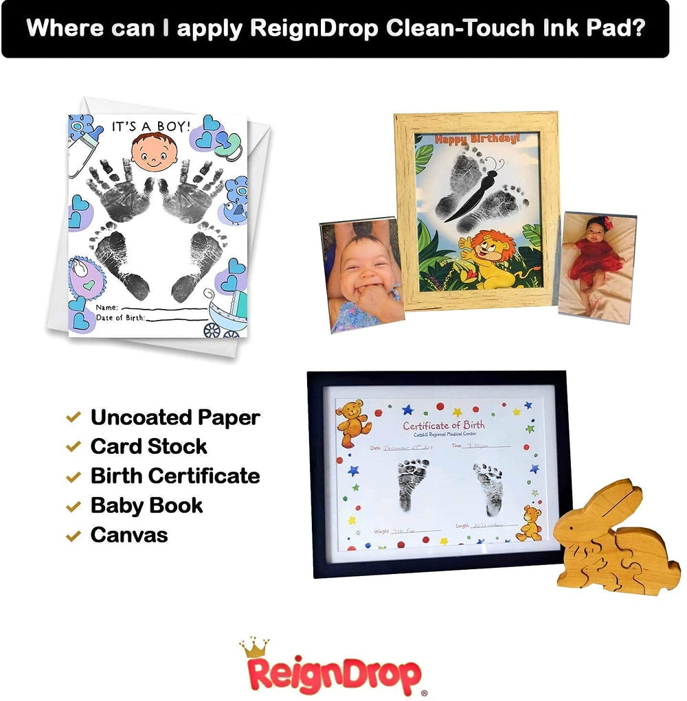 ReignDrop pet paw imprint captures precious prints without smudges.