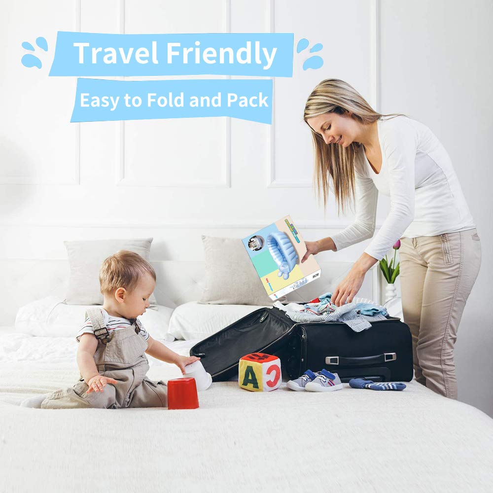Relaxing Baby travel pump included ensures fast inflation away from home