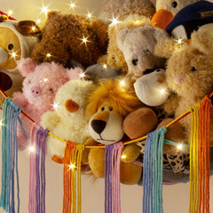 RelaxScene LED night light adds gentle ambiance for bedtime stories and comfort.