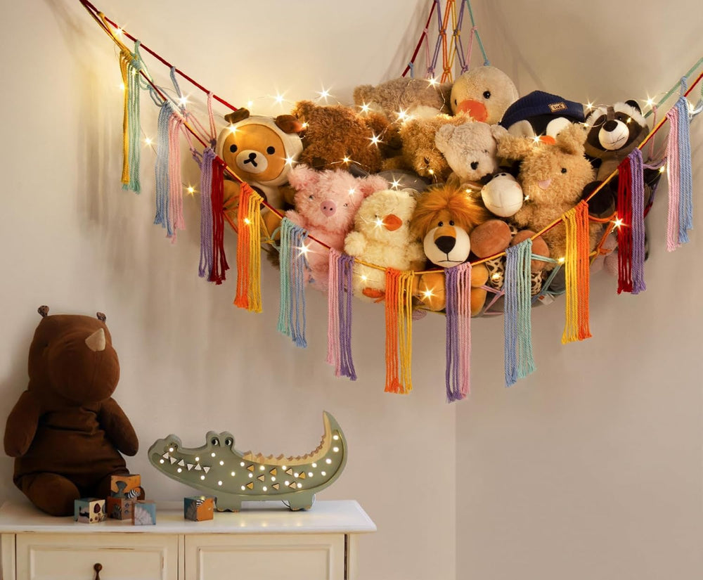 RelaxScene soft cotton material feels plush and durable for daily plush toy storage.