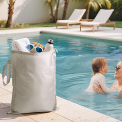 RelaxScene swimsuit bag storing wet clothes after swimming without leaking.