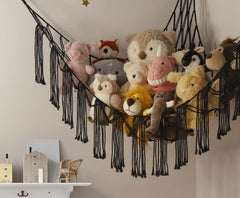 RelaxScene toy hammock wall mount showcases easy installation and durable cotton construction