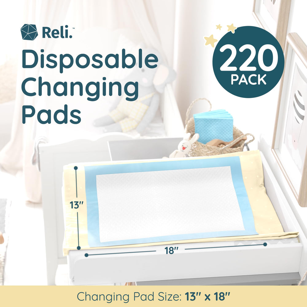 Reli changing pad soft non-woven top, gentle on baby skin during diaper changes.
