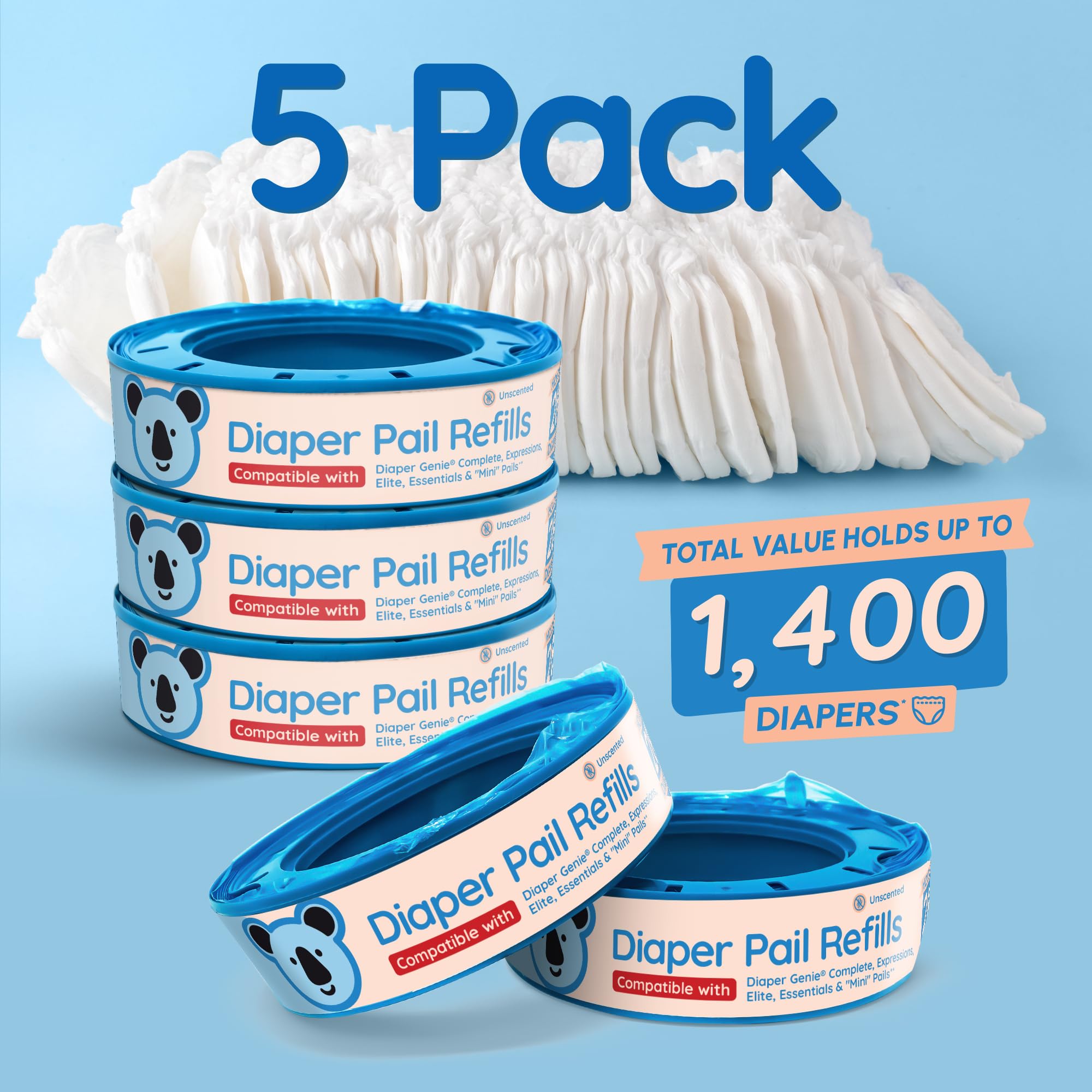 Reli refill bags compatible with Genie Complete for easy use