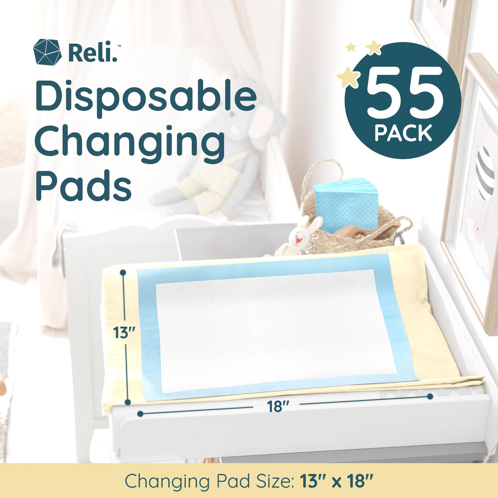 Reli disposable changing pad soft-top closeup showing skin-friendly surface.