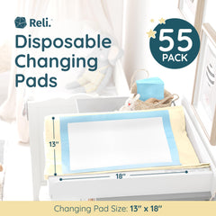 Reli disposable changing pad soft-top closeup showing skin-friendly surface.