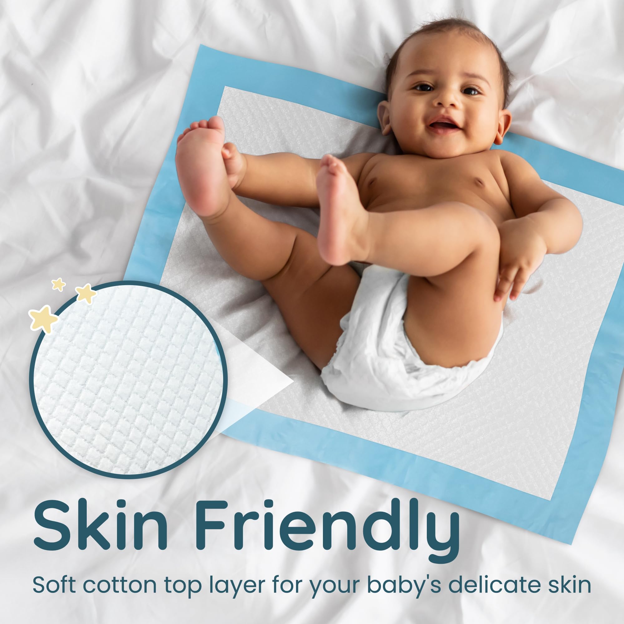 Reli quick-dry waterproof underpad is ideal for on-the-go diapering and accidental spills.
