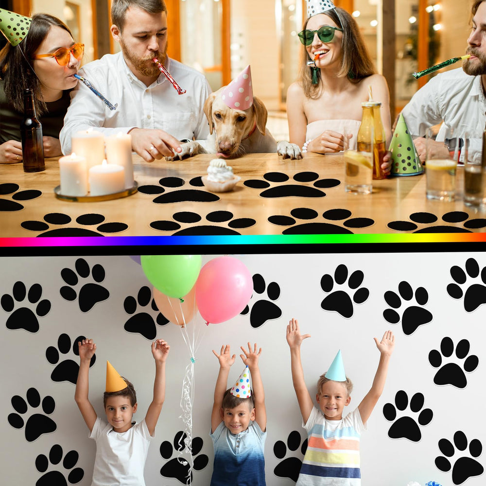 ReliThick paw print floor decals are waterproof and durable for daily use.