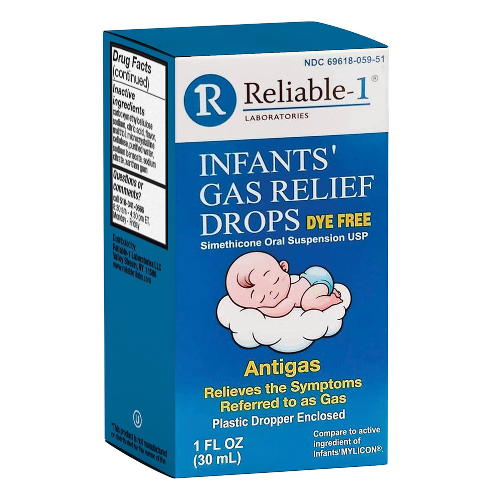 Reliable-1 Laboratories infants gas-relief drops bottle-dispense for gentle tummy relief.