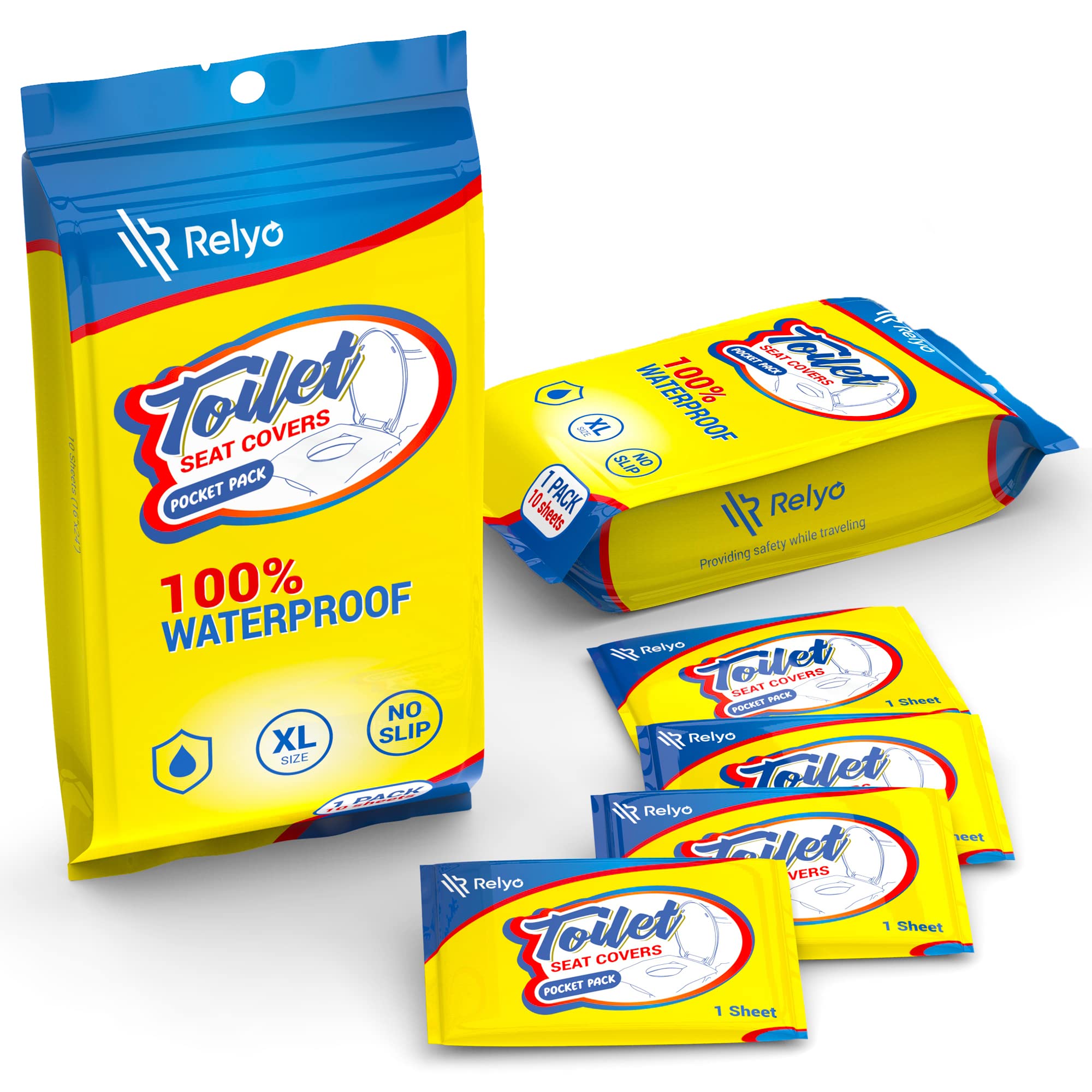 Relyo airplane restroom coverage showing portable protection.