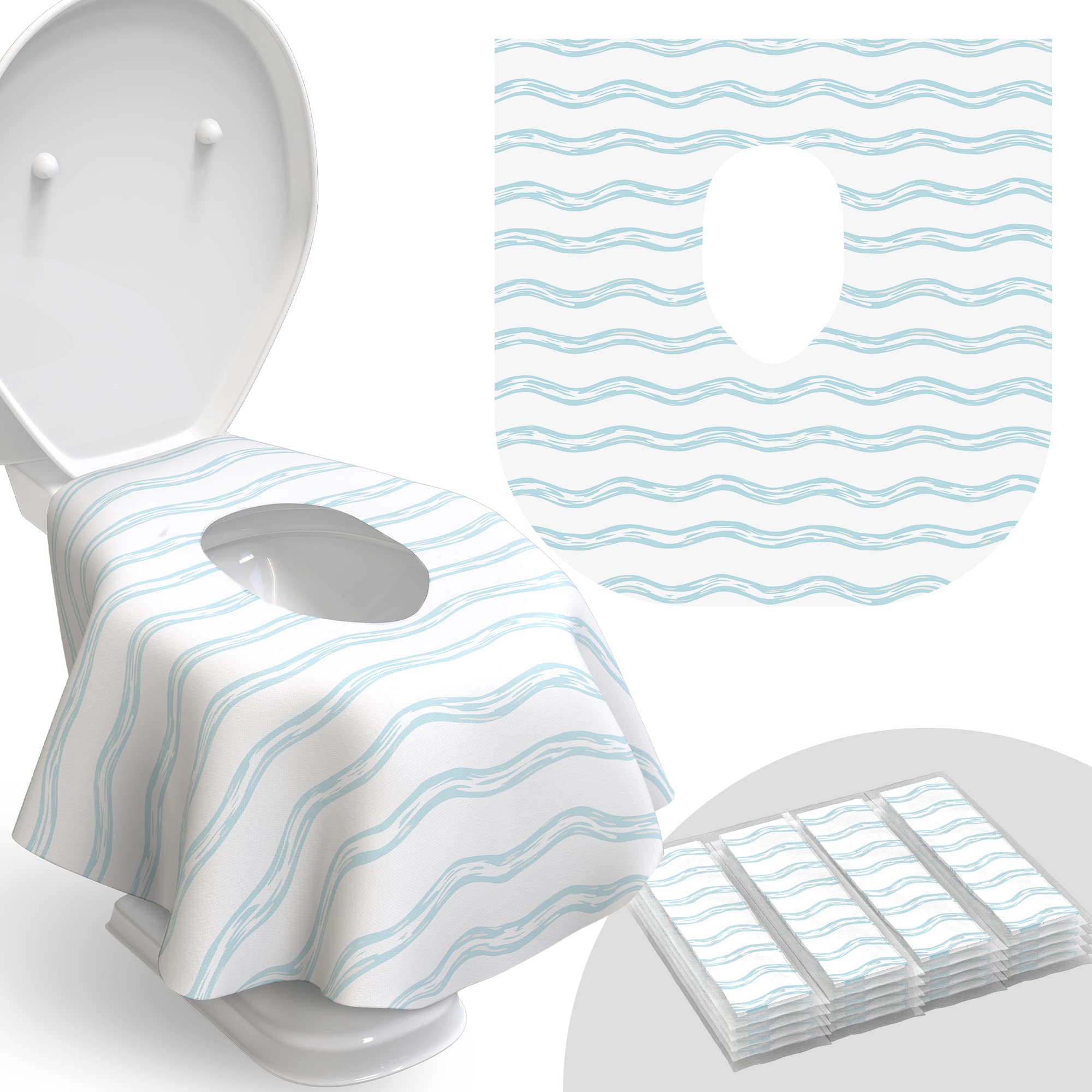 Relyo toilet seat covers 20 pack wraps for grab and go travel