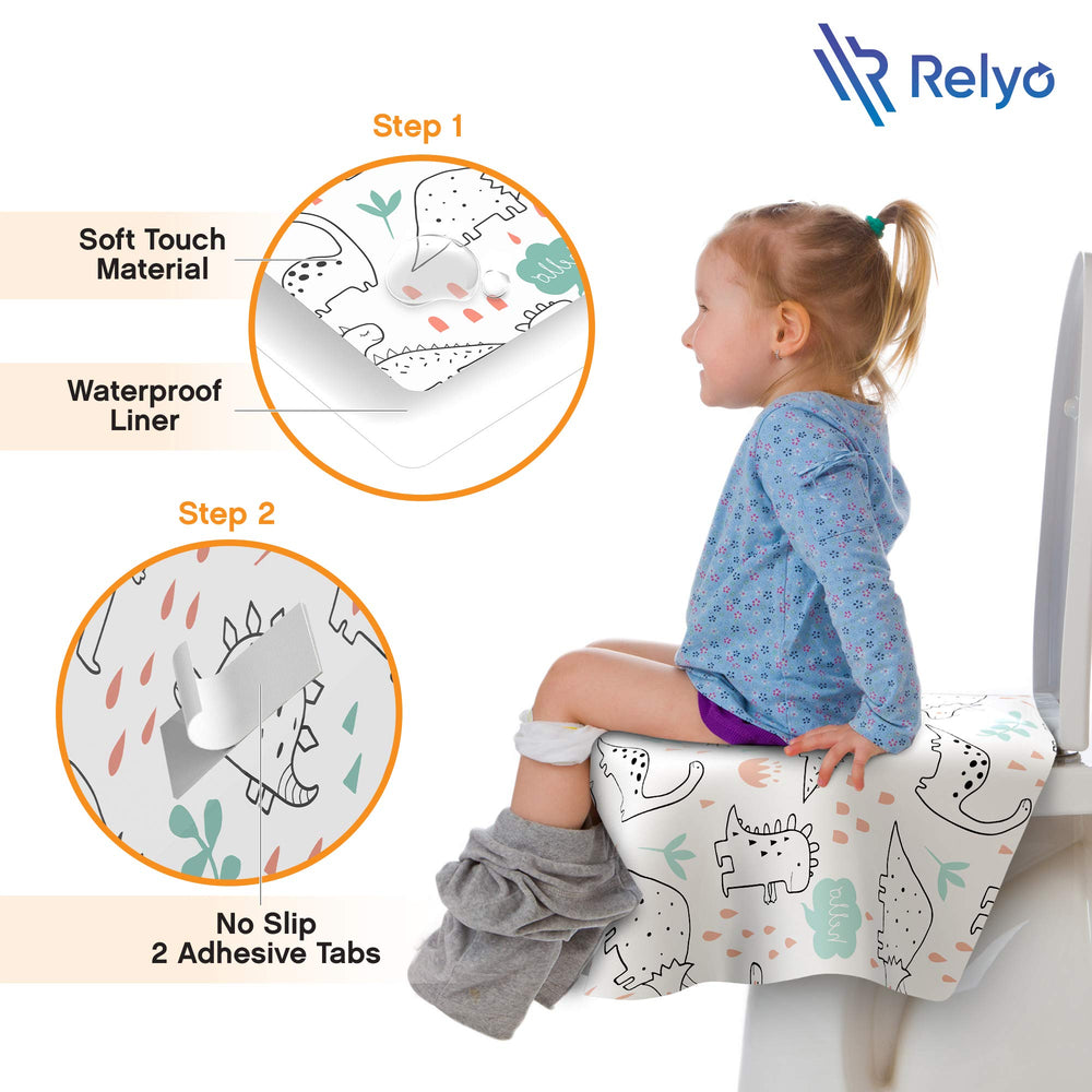 Relyo waterproof liner closeup shows skin-friendly protection against public surfaces.