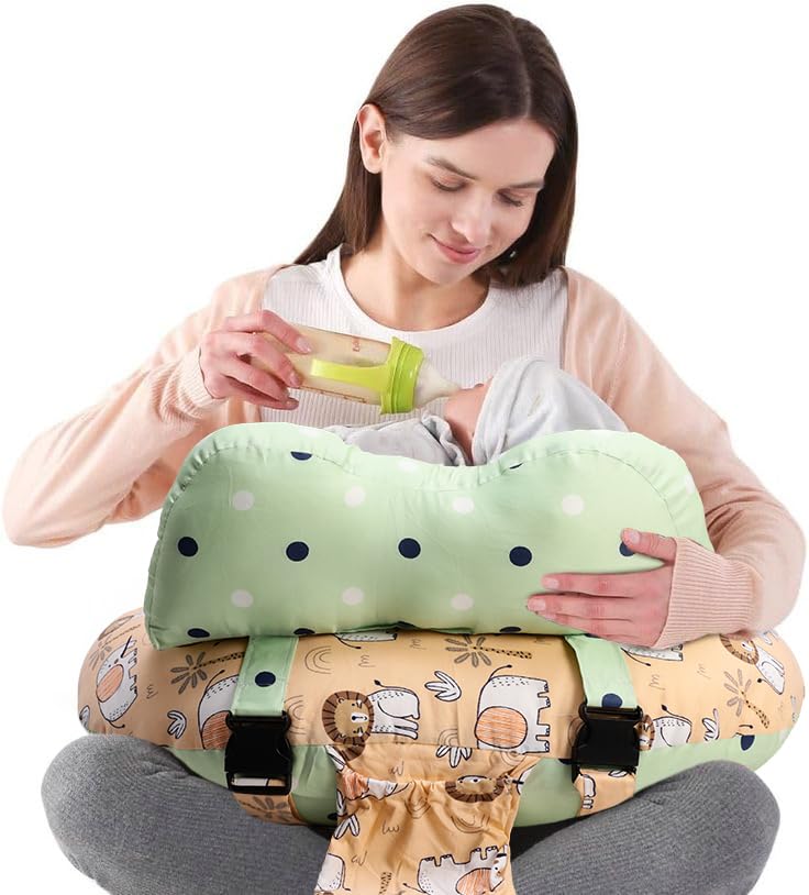 RELY+ nursing pillow main view shows ergonomic support for comfortable feeding