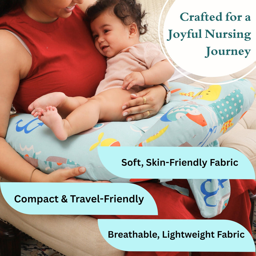 RELY+ Original Nursing Pillow handy side pocket for keeping essentials within reach
