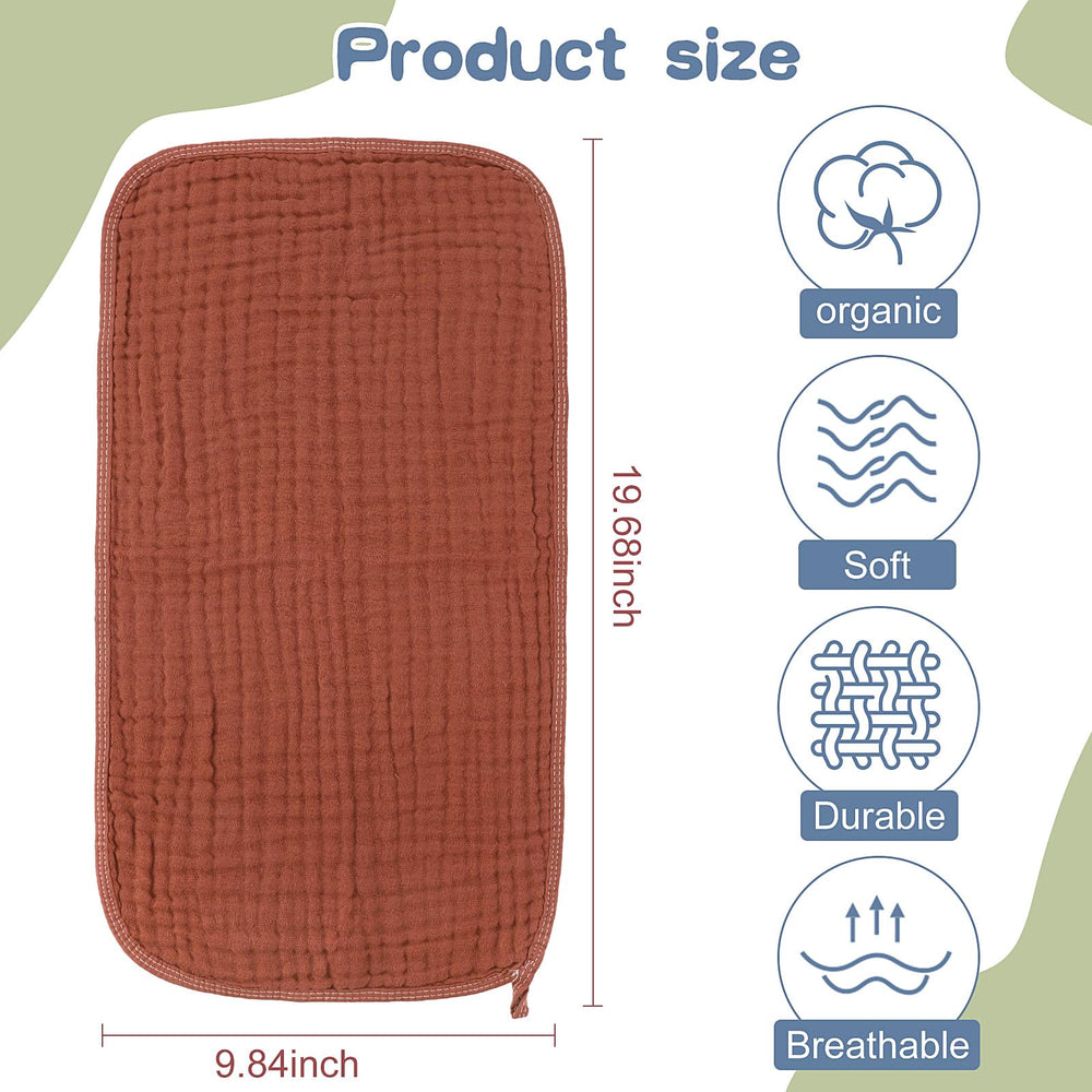 Remagr 6-layer cotton muslin burp cloth close-up shows absorbent, soft texture.