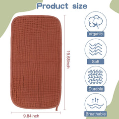 Remagr 6-layer cotton muslin burp cloth close-up shows absorbent, soft texture.