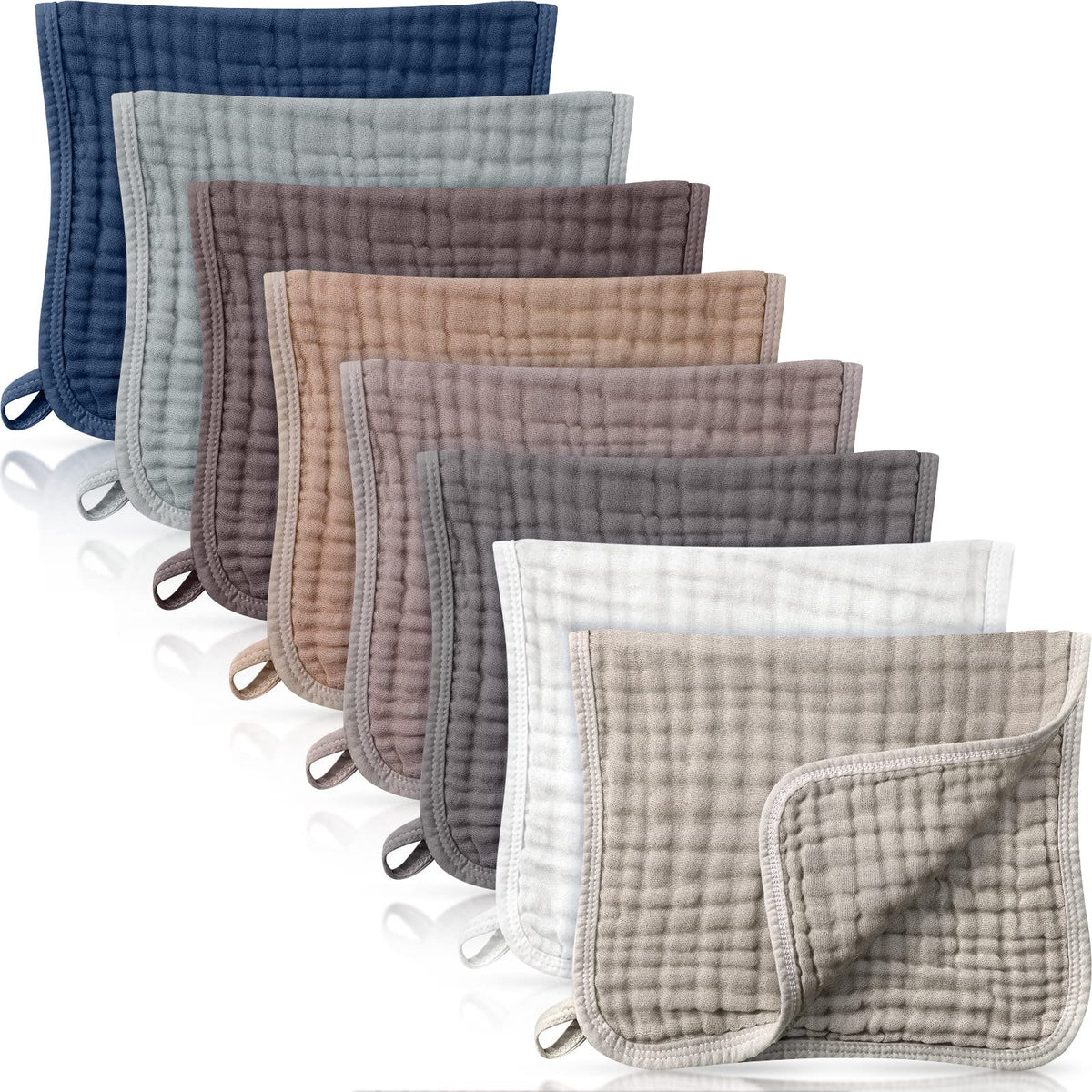 Remagr 8-pack muslin burp cloths large size protect outfits during feeding