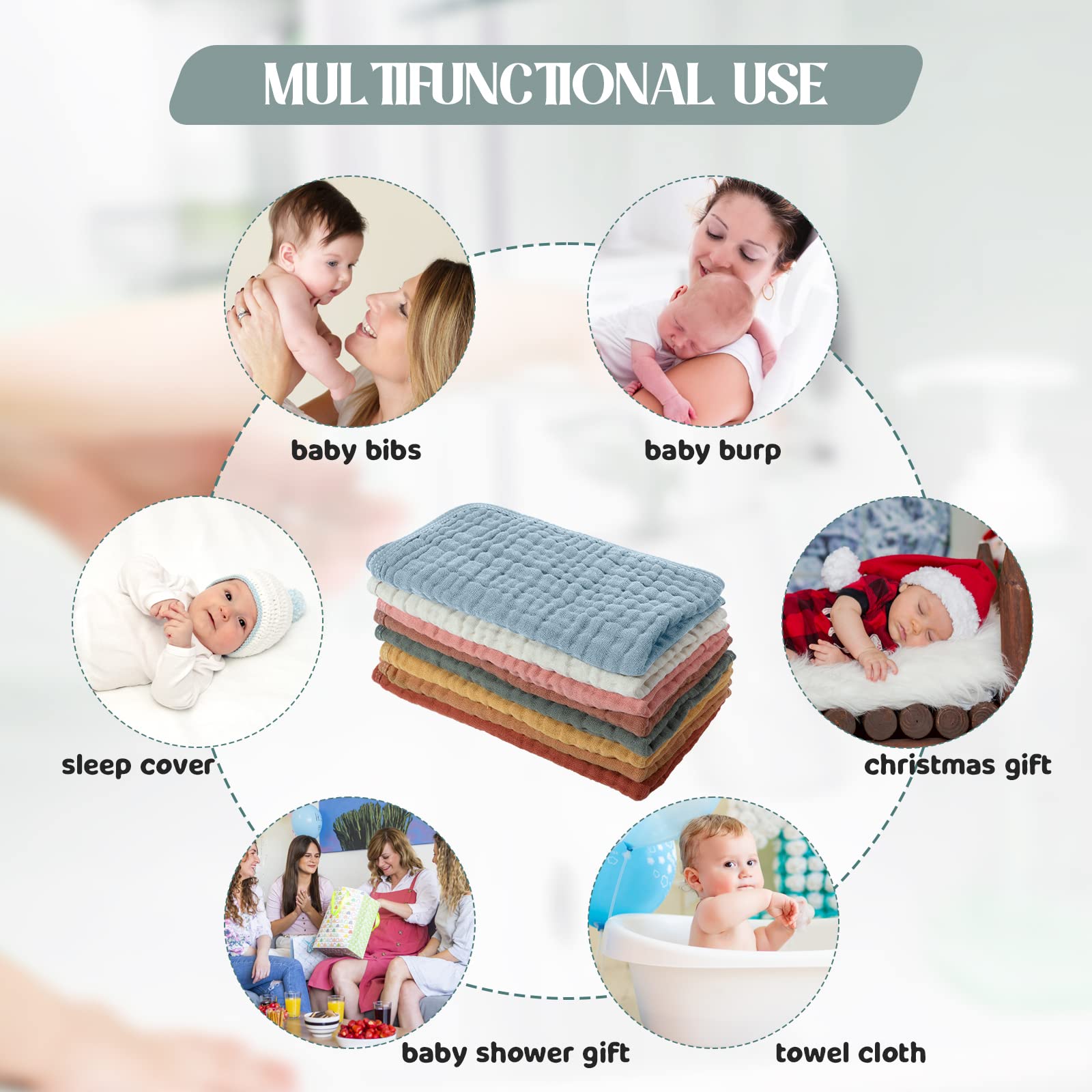 Remagr baby care cloth used as diaper or drool cloth with soft folds for gentle contact.