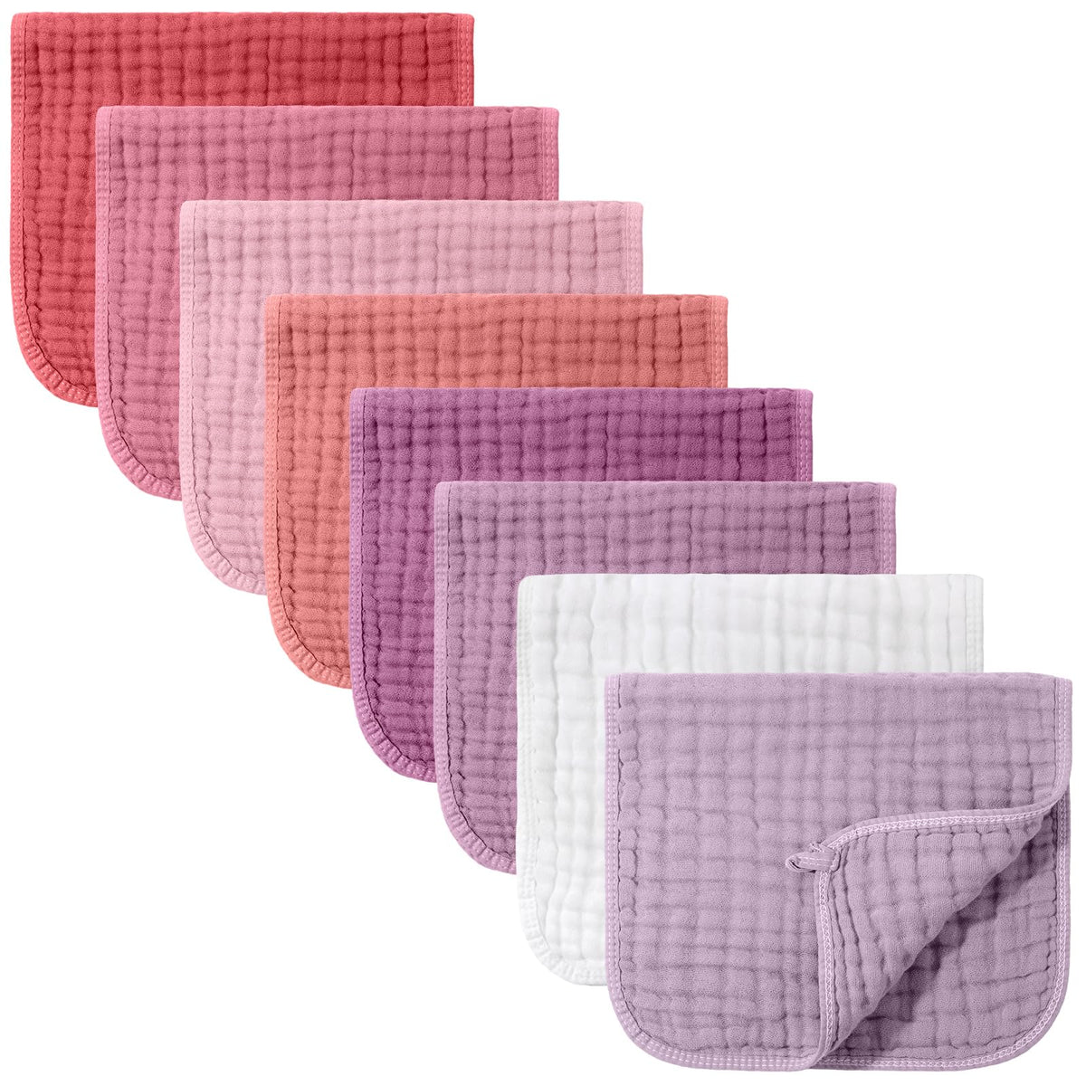 Remagr burp cloths with six-layer absorbent cotton close-up for quick cleanup