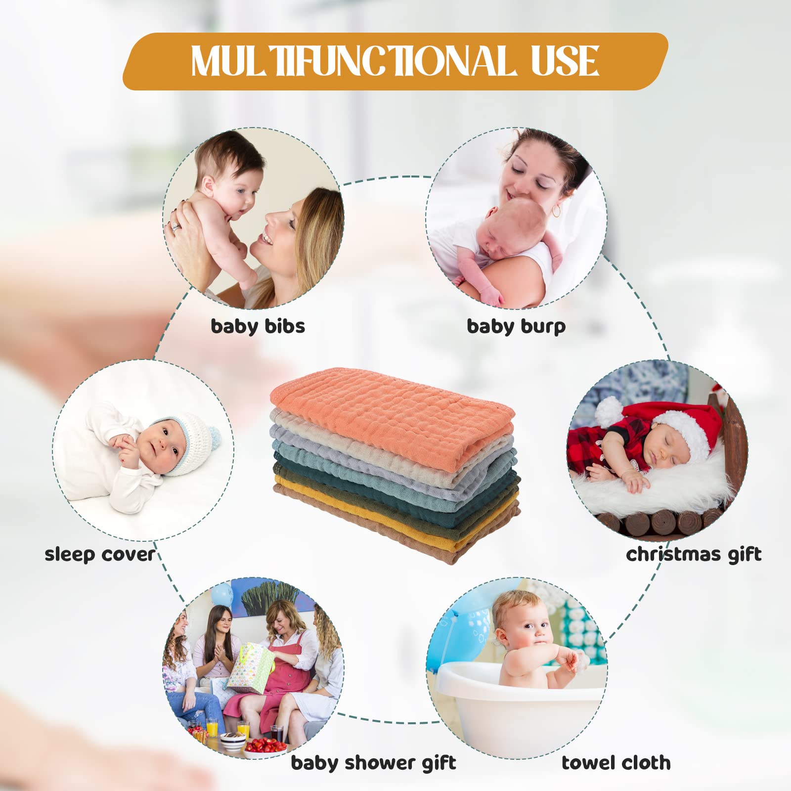 Remagr burp cloth doubles as washcloth or drool cloth for babies