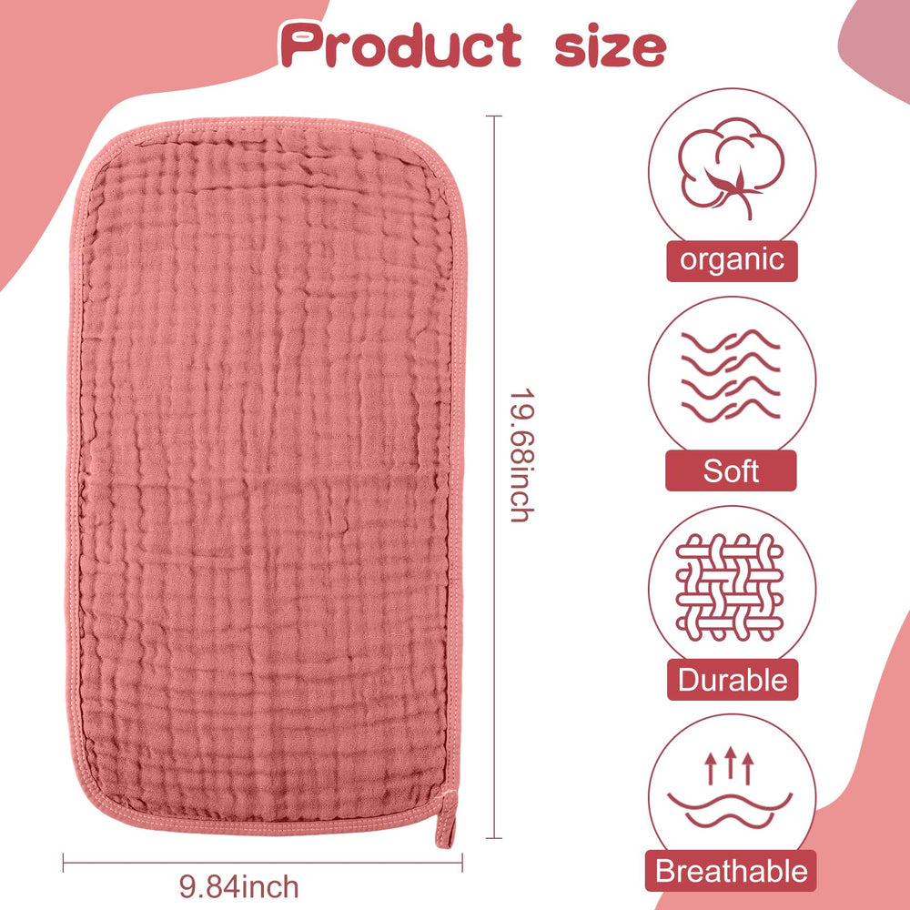 Remagr burp cloths showing large 20x10 coverage for messes