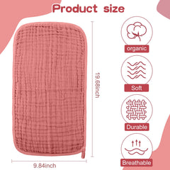 Remagr burp cloths showing large 20x10 coverage for messes