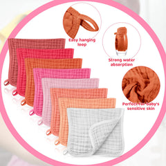 Remagr muslin burp cloths folded-edge close-up showing softened edges.