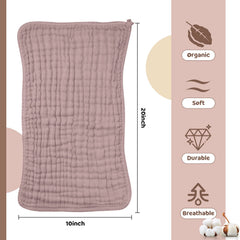 Remagr muslin burp cloths soft texture macro shot communicates baby skin comfort.
