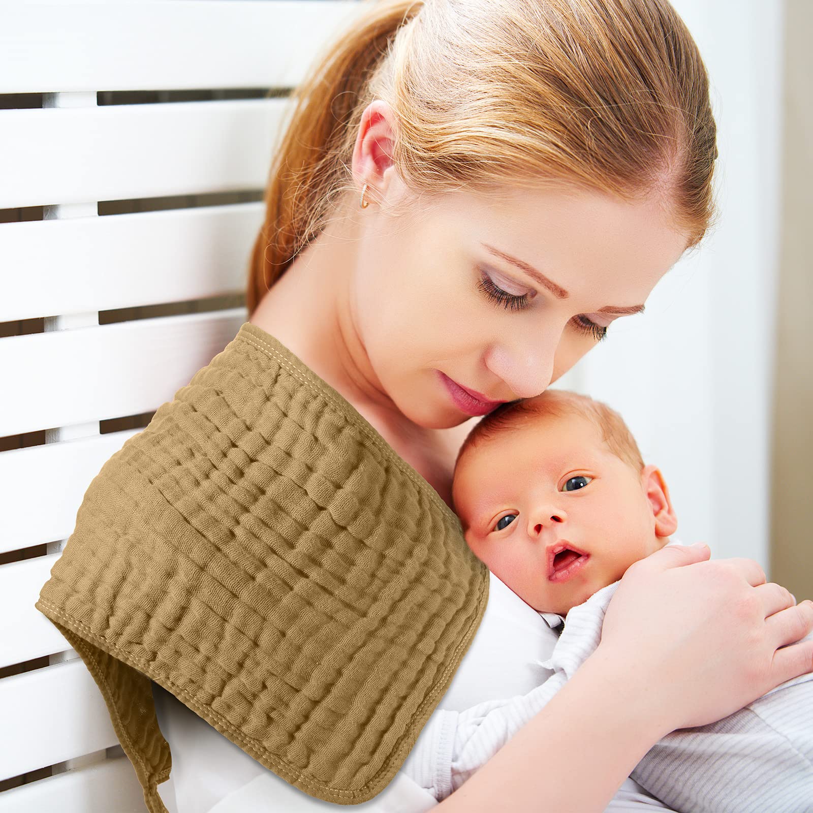 Remagr baby care set shows versatile uses as burp cloths and washcloths.