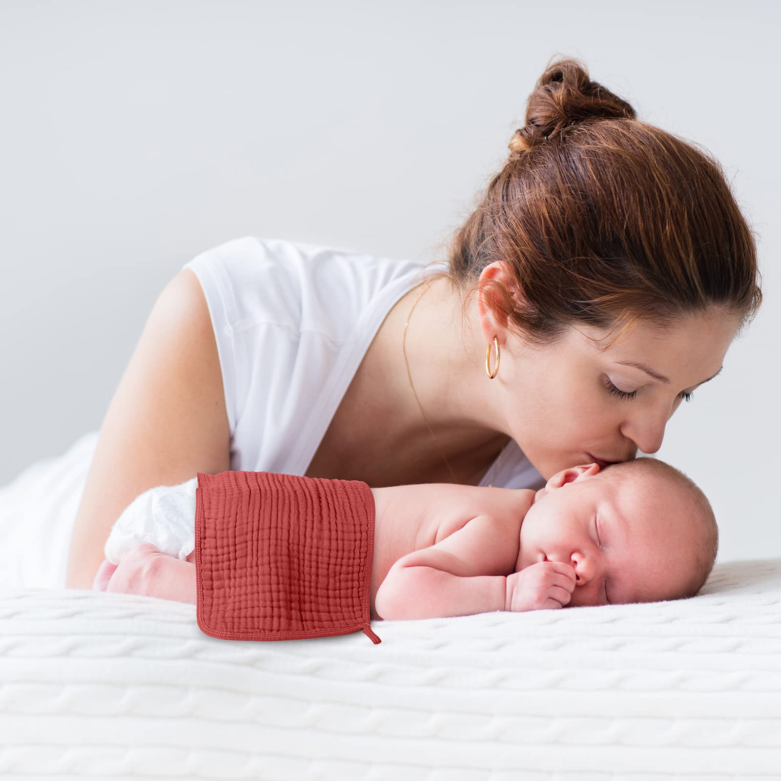 Remagr unisex baby burp cloths texture and softness for sensitive skin.