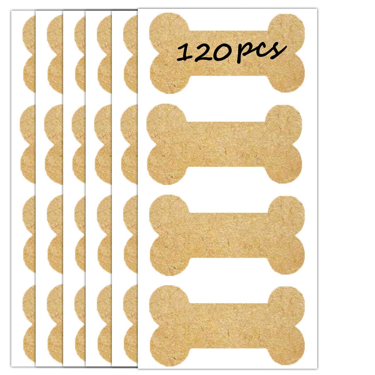 Remarkable Kraft Dog Bone Labels package with 30 sheets for quick party labeling.
