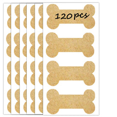 Remarkable Kraft Dog Bone Labels package with 30 sheets for quick party labeling.