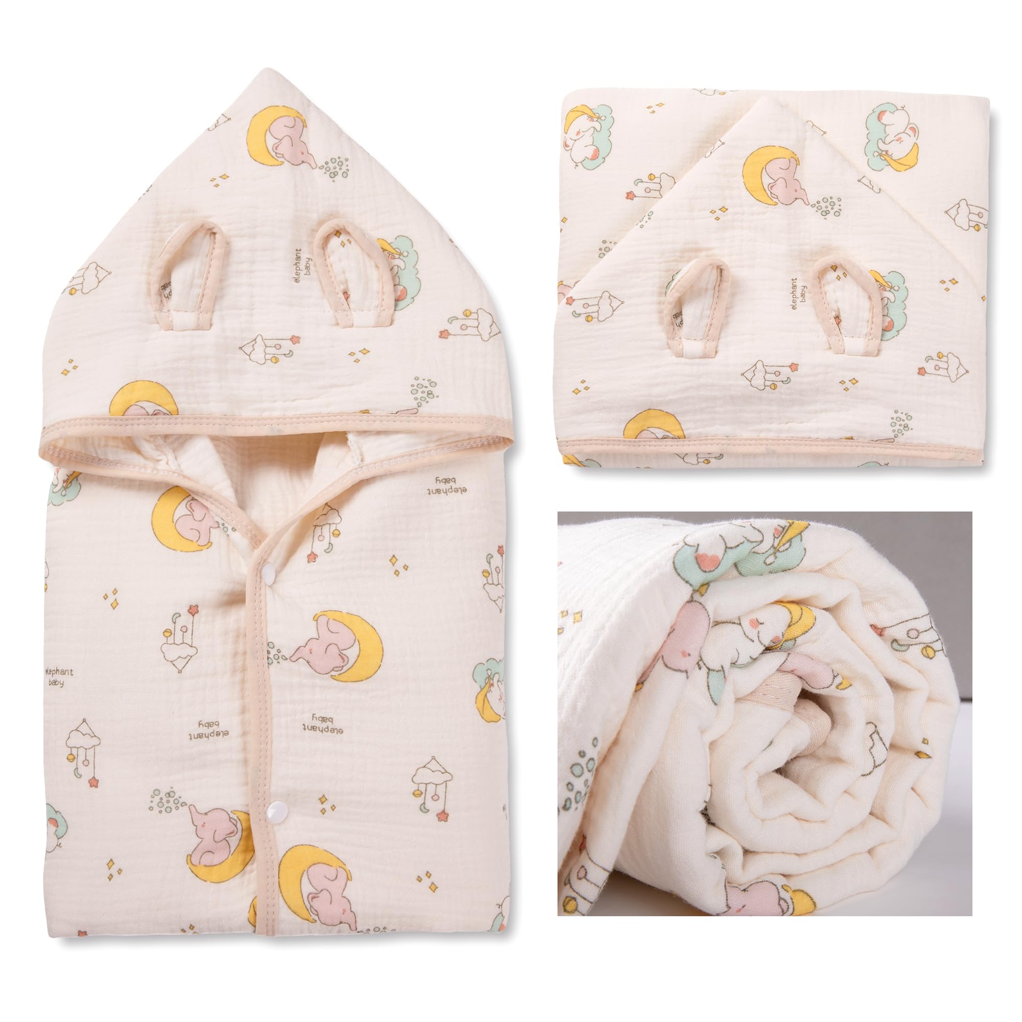 REMASS hooded towel with six-layer absorption demonstrates quick moisture uptake