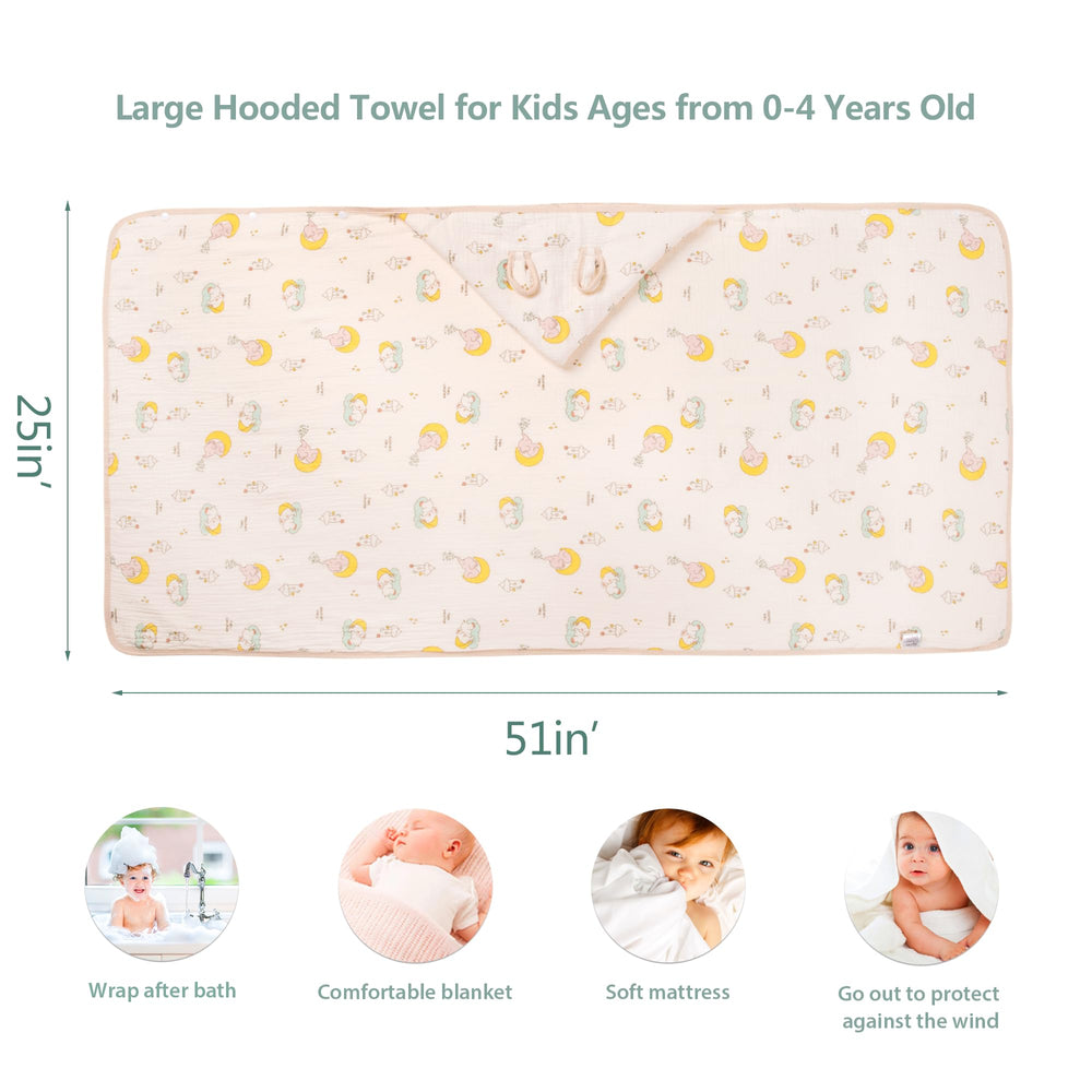 REMASS hooded towel hood detail shows secure fit and cozy design
