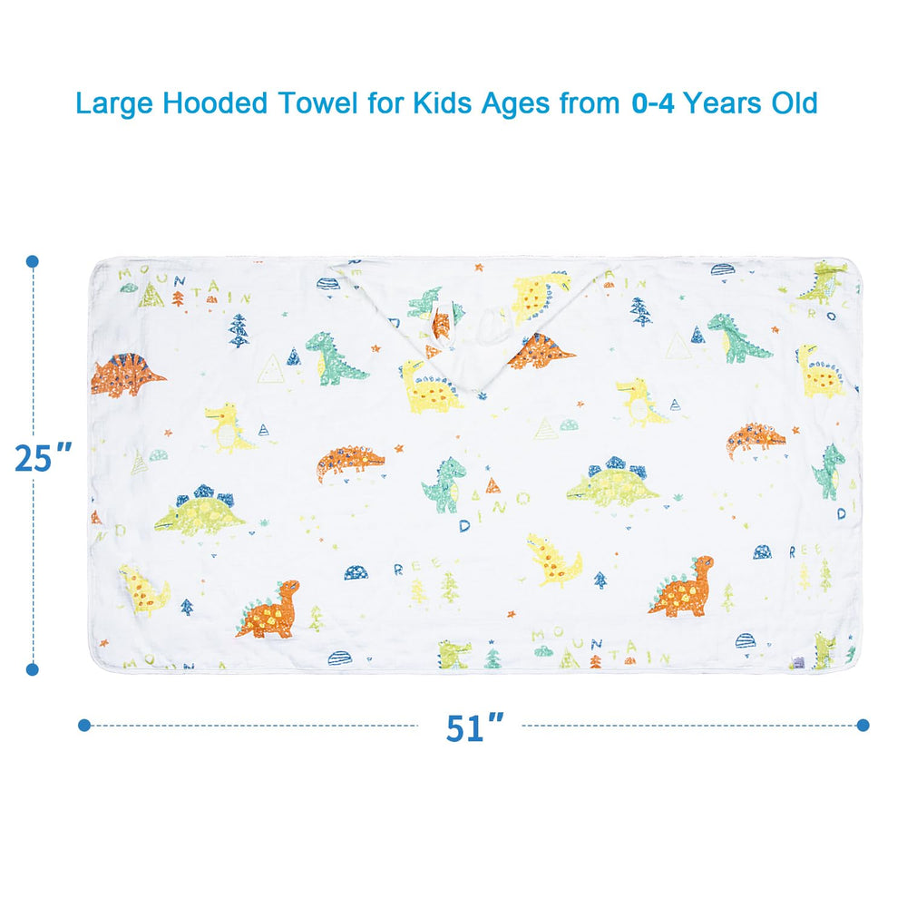 REMASS hooded towel muslin cotton texture highlights soft, skin-friendly material.
