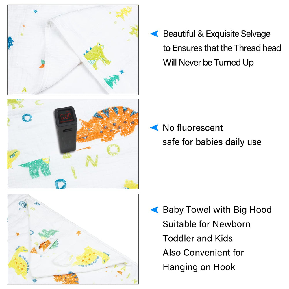 REMASS hooded towel pockets design adds secure wrap for active toddlers.