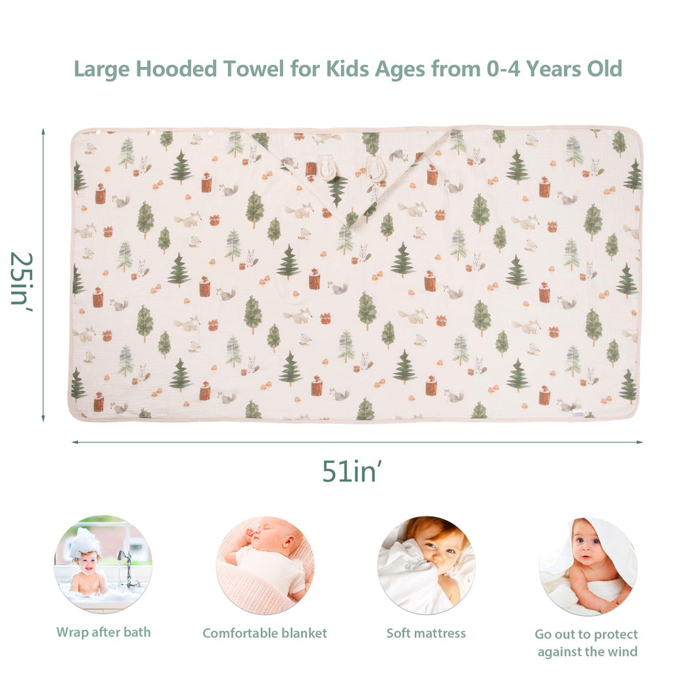 REMASS muslin cotton towel delivers ultra-soft touch for sensitive skin after bathing.