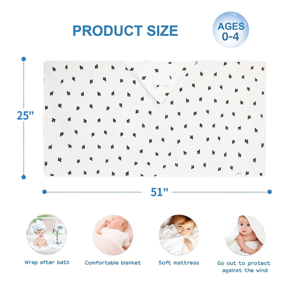 REMASS toddler hooded towel 25x51 inches provides warmth and quick-dry after swimming.