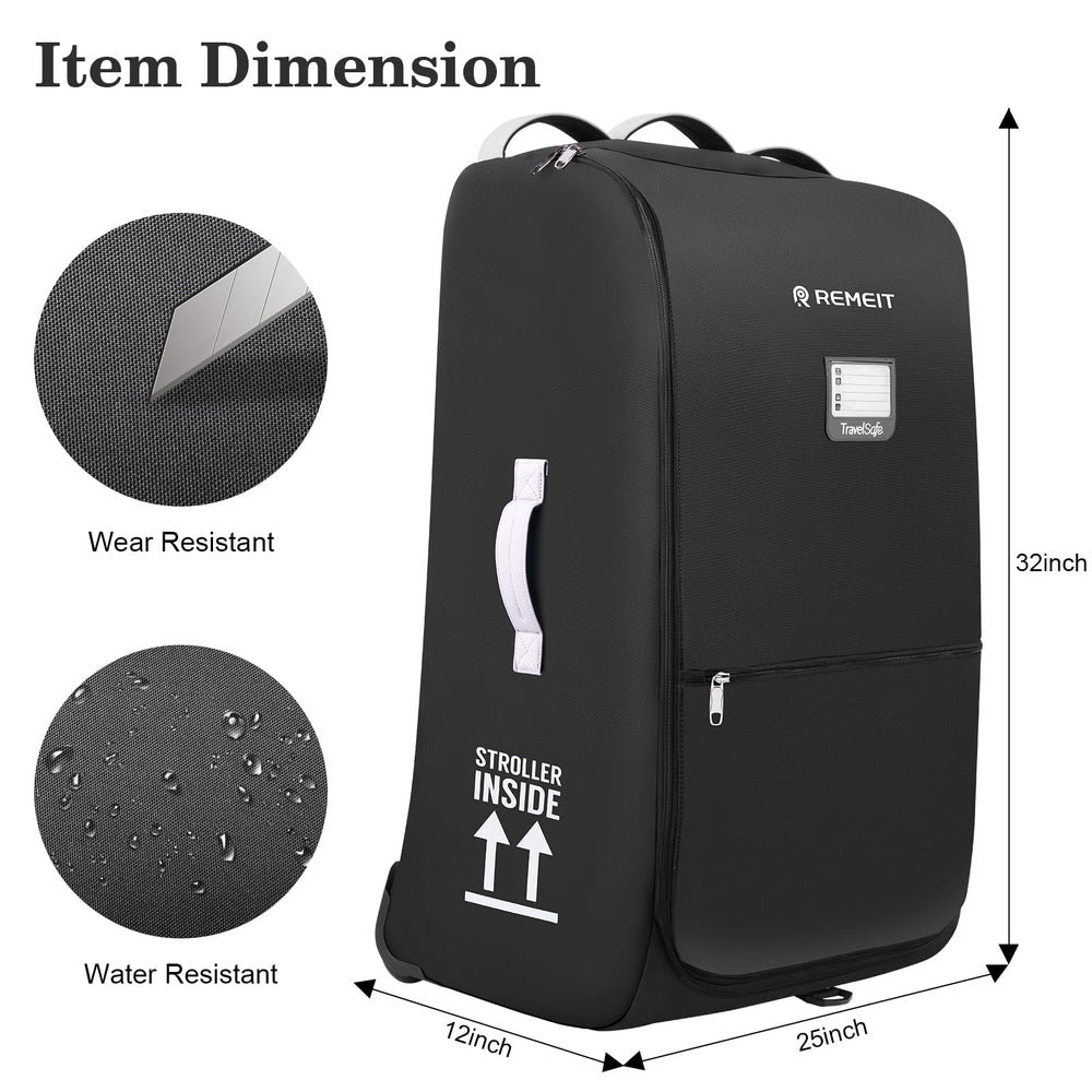Remeit stroller bag durable-materials shield Vista/Cruz from travel wear.
