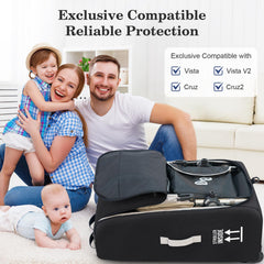 Remeit stroller bag wheel-access enables smooth transport through airports.